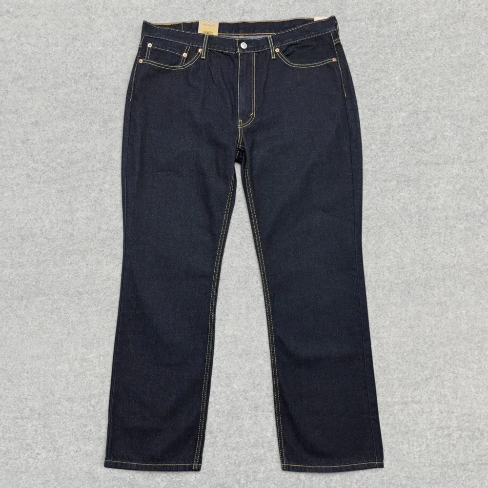 Levi's 514 Jeans Mens 38x30 Dark Indigo Blue Denim Straight Fit Stretch Modern